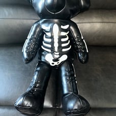 Black and white skeleton backpack