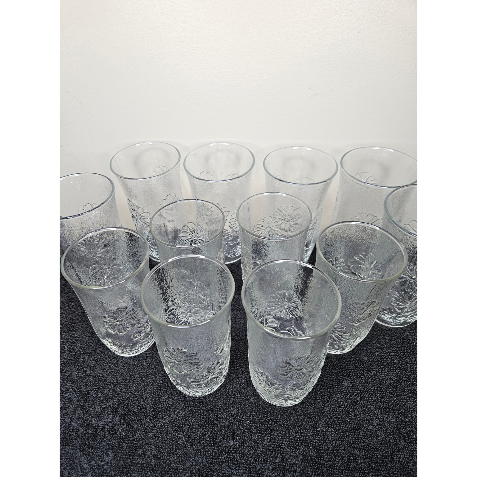 Vintage Anchor Hocking Springsong Tumblers Set 12