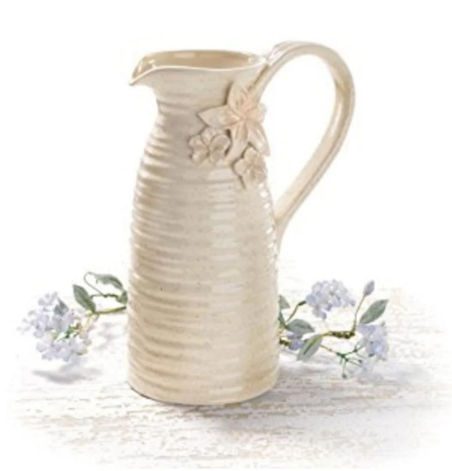 Ceramic Potter's Wheel Tall Pitcher With Handle