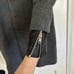 DIESEL BLACK GOLD Coat Black Wool Blend Lamb Skin Trim Unisex It 48 AMAZING