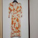 MOSCHINO Flower Print V-Neck ¾ Sleeve Dress
