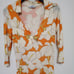 MOSCHINO Flower Print V-Neck ¾ Sleeve Dress