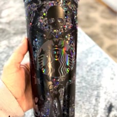 Skull and Bones Snowglobe tumbler 24oz