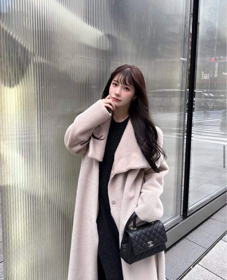 Imperfect】her lip to Grace Wrap Coat Beige S