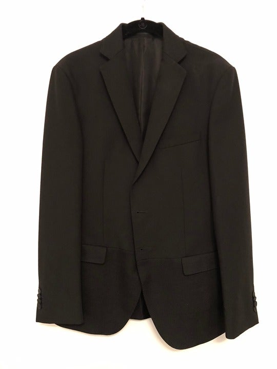 BOSS // Hugo Boss // Black Wool Two Textured Blazer // IT 46 // US 36R