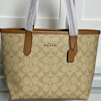 coach Mini City Tote In Signature Canvas