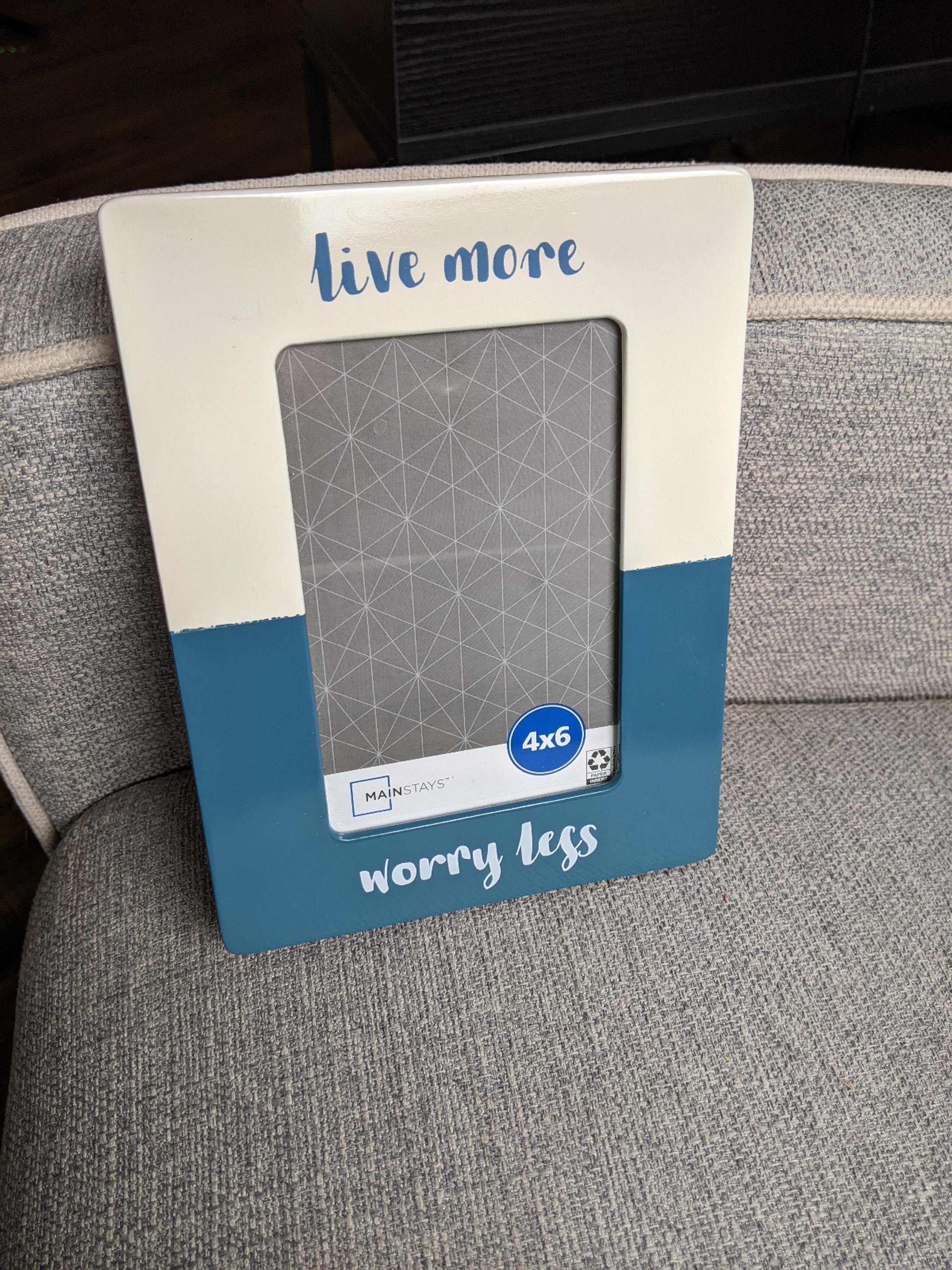 Picture frame, Mainstays 4" x 6" Live More Worry Less