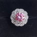 Gorgeous Certified 1.65Ct. Pink Brilliant Cut Earth Mined Diamond Ring Size 6.75