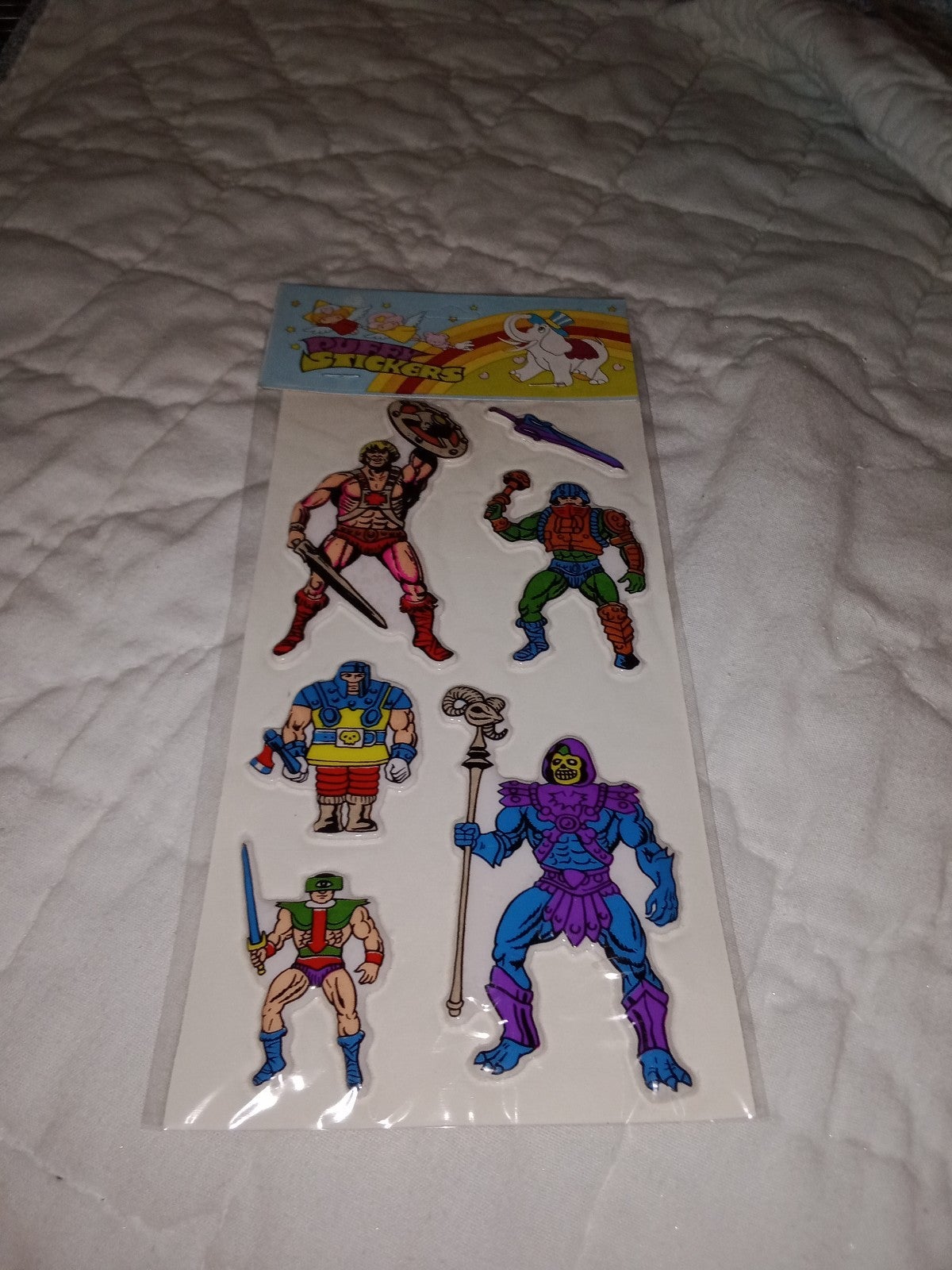New Old Stock He-Man And The MASTERS Of The Universe Puffy Stickers Unpunched