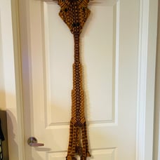 Vintage Macrame Giraffe wall hanging Nursery Safari