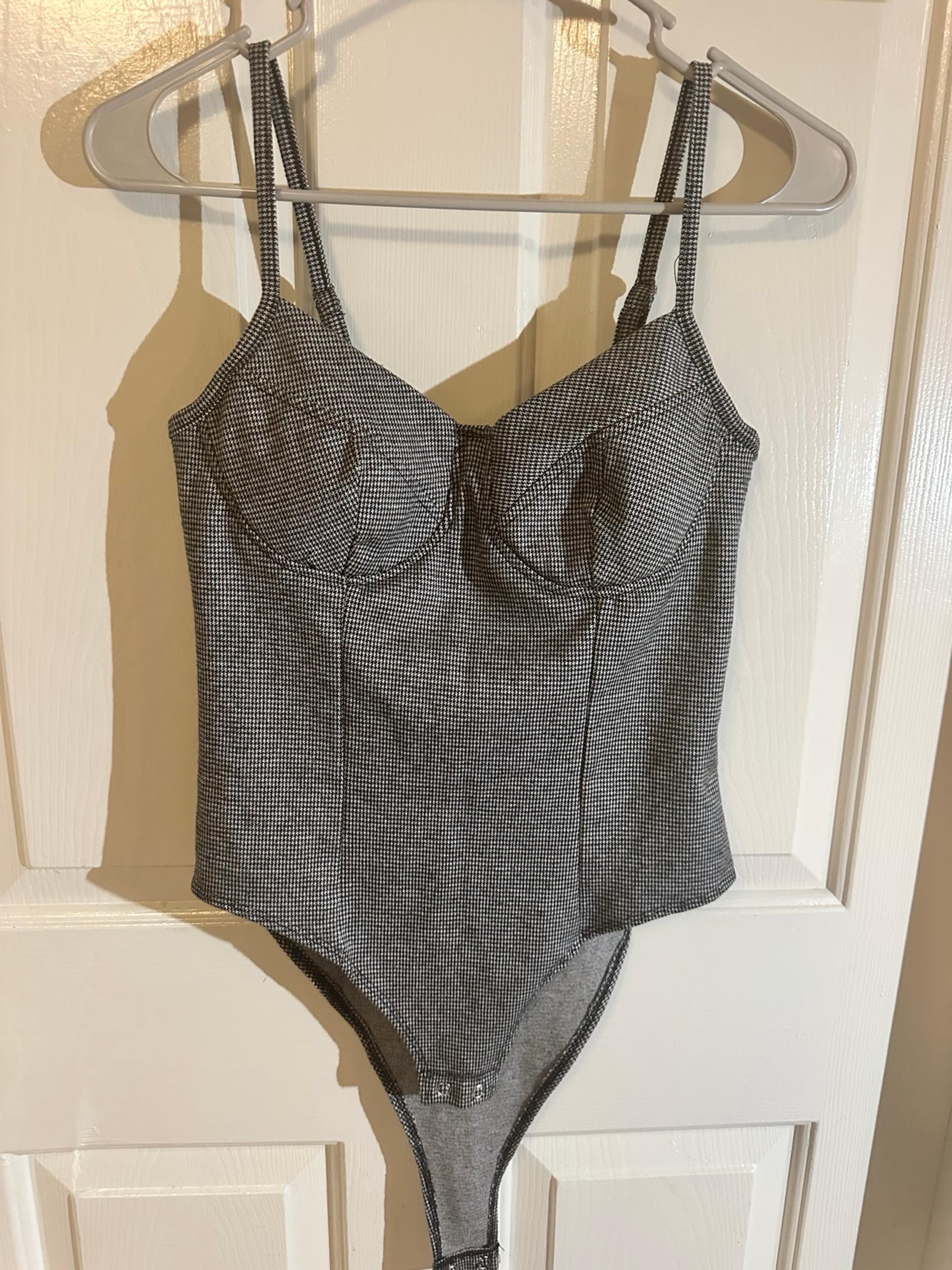 SO Black and White Bodysuit with adjustable Strap