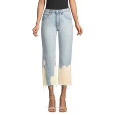 HUDSON NEW 245 Sloane Mid-Rise Bleached Crop Jean Neutralize Size 28