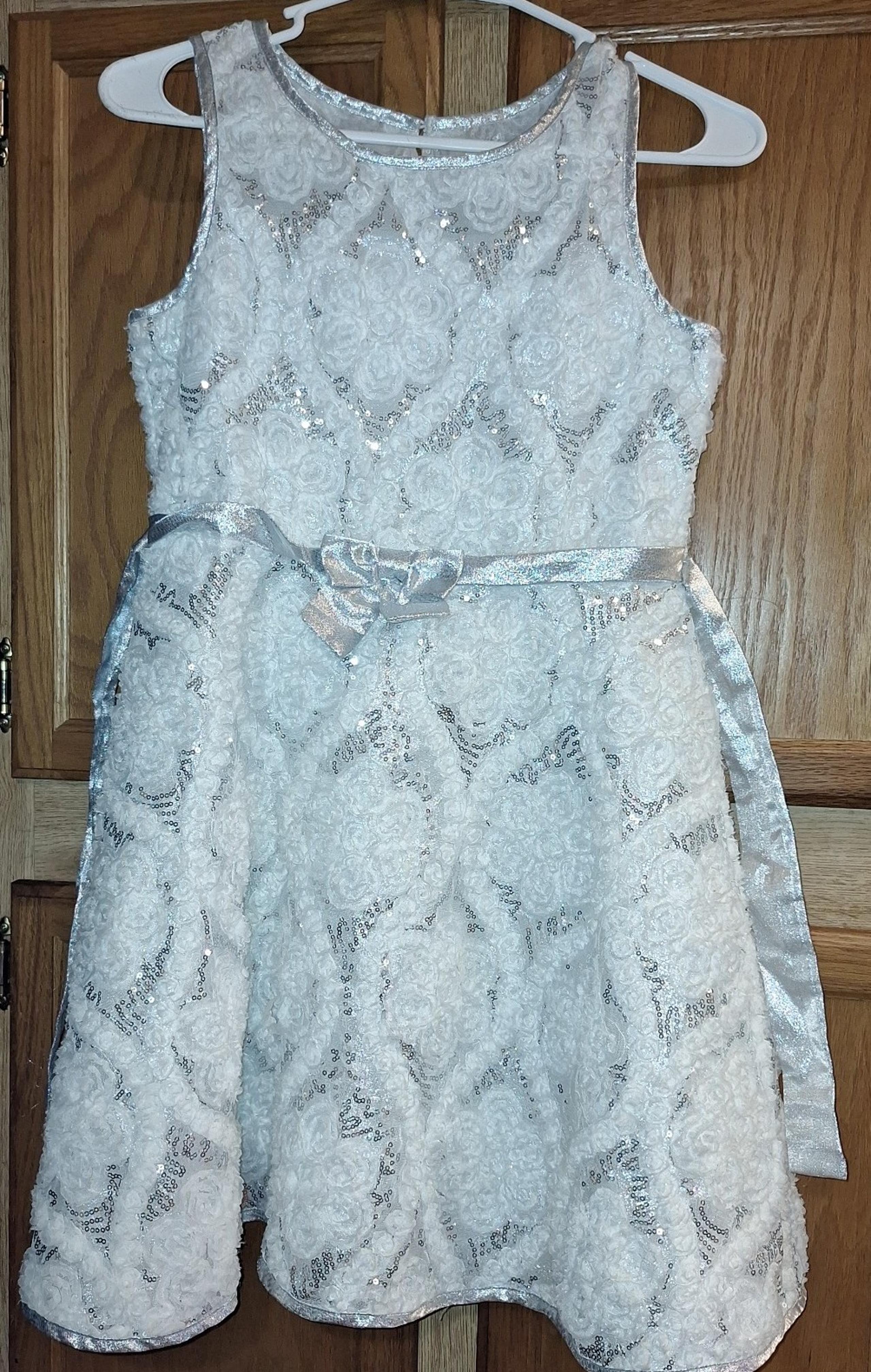 Special occasion dress dressy poofy girls size 14 sparkle bling ruffles