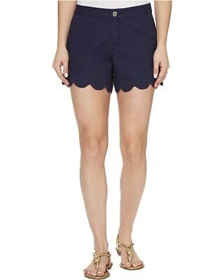 LILLY PULITZER BUTTERCUP SCALLOP HEM SHORTS IN NAVY SIZE 6!