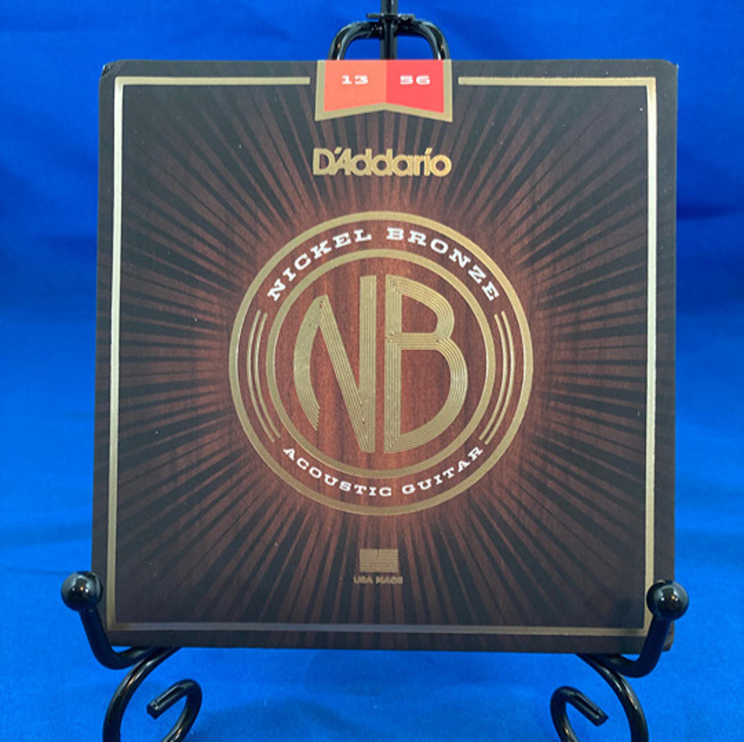 D'Addario NB1356 Nickel Bronze Acoustic Guitar Strings 13/56 Medium