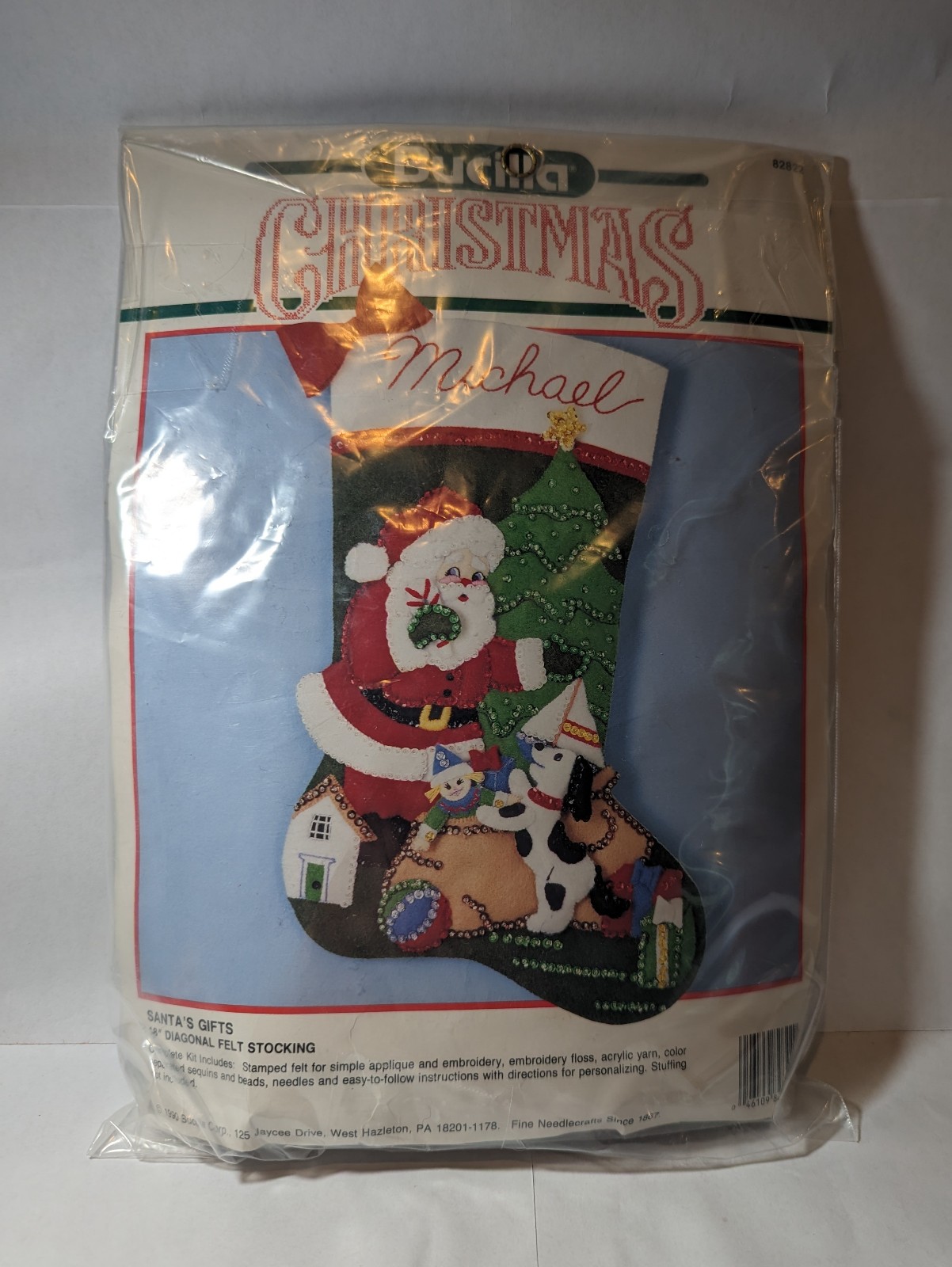 Bucilla Felt Applique Christmas Stocking