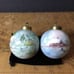 Ornaments set of two vintage Porcelain handpainted ornaments one is signed