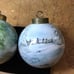Ornaments set of two vintage Porcelain handpainted ornaments one is signed