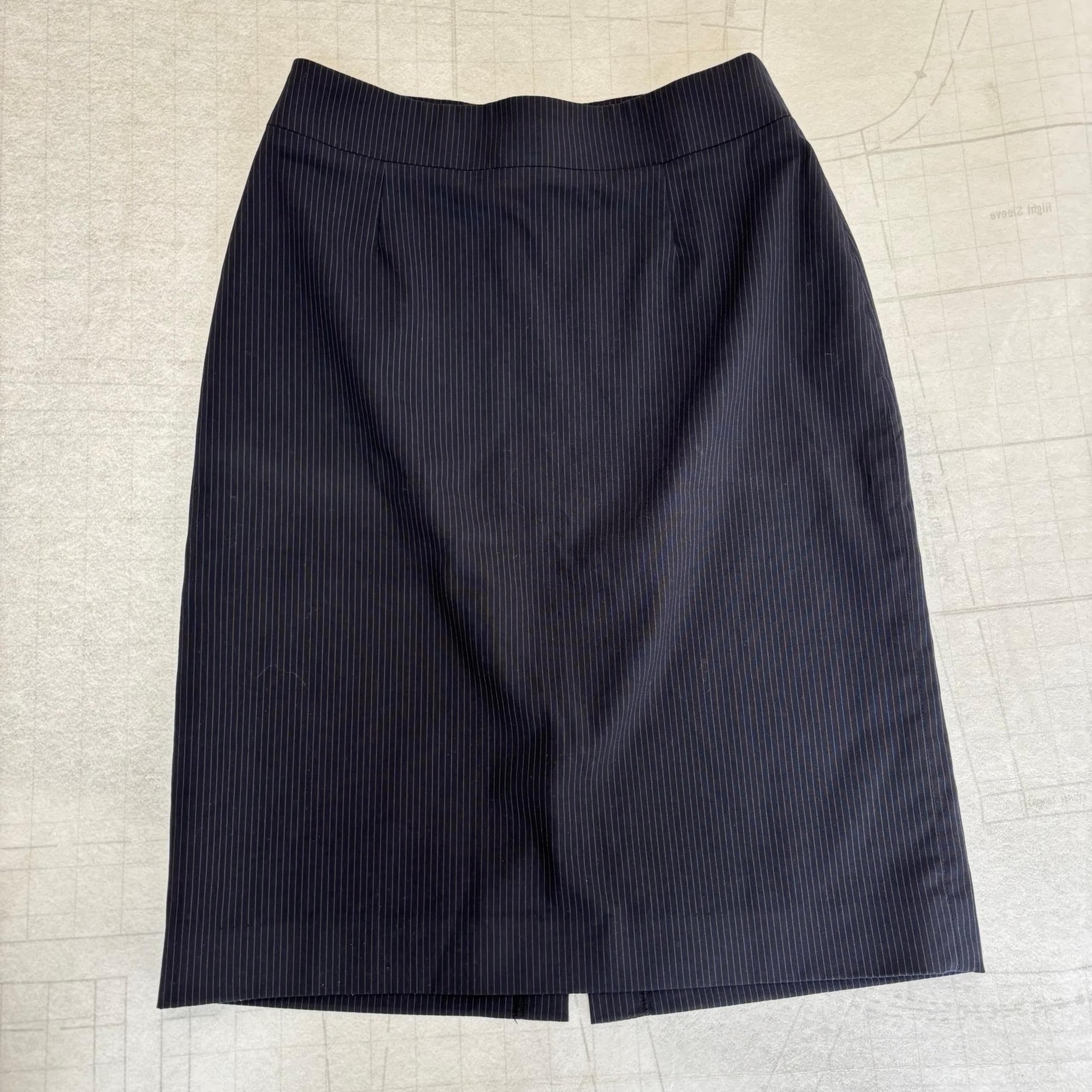 Uniqlo Womens Blue Lined Pencil Skirt Size 2
