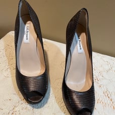 LK Bennett Stiletto Open Toe Leather Heels Size 39 (US 8.5)