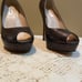 LK Bennett Stiletto Open Toe Leather Heels Size 39 (US 8.5)