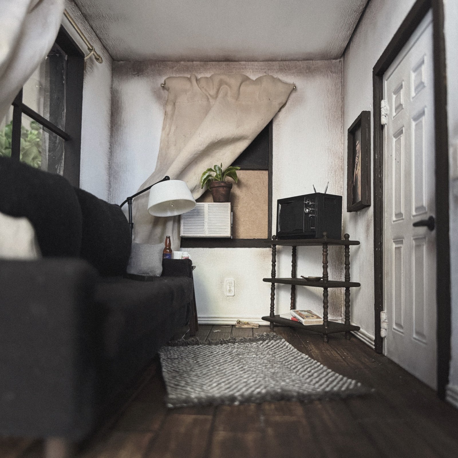 1/12 Scale Fully Furnished Tiny Apartment Diorama for action figures