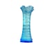 Vintage MCM Northwoods Icy Blue Diamond Pattern Swung Vase