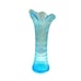 Vintage MCM Northwoods Icy Blue Diamond Pattern Swung Vase