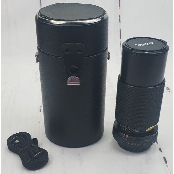 VIVITAR 70-210MM 1:4.5 MC Macro Focusing Zoom Lens 52MM Mount with Storage Case