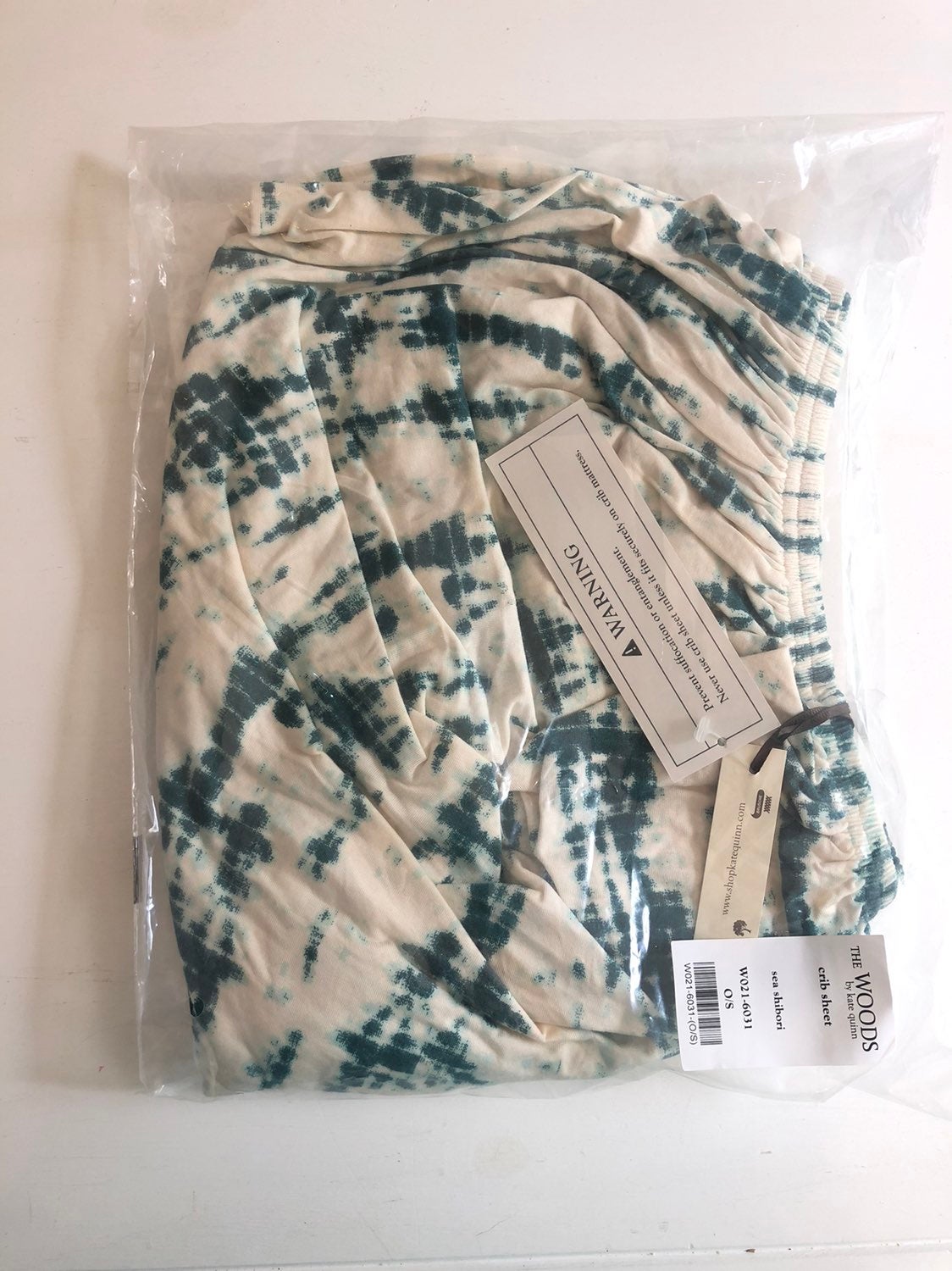 Kate Quinn Sea Shibori crib sheet