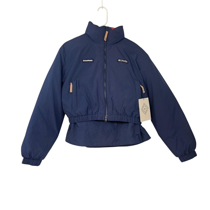 Madhappy Columbia blue puffer jacket with SKIRT adjustable waist and pockets #pu