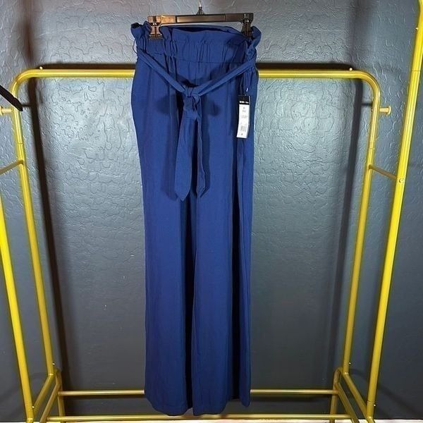 BCBG Blue High-Waist Pants