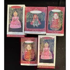 5 Brand New Hallmark Holiday Madame Alexander Christmas Ornaments 1990’s