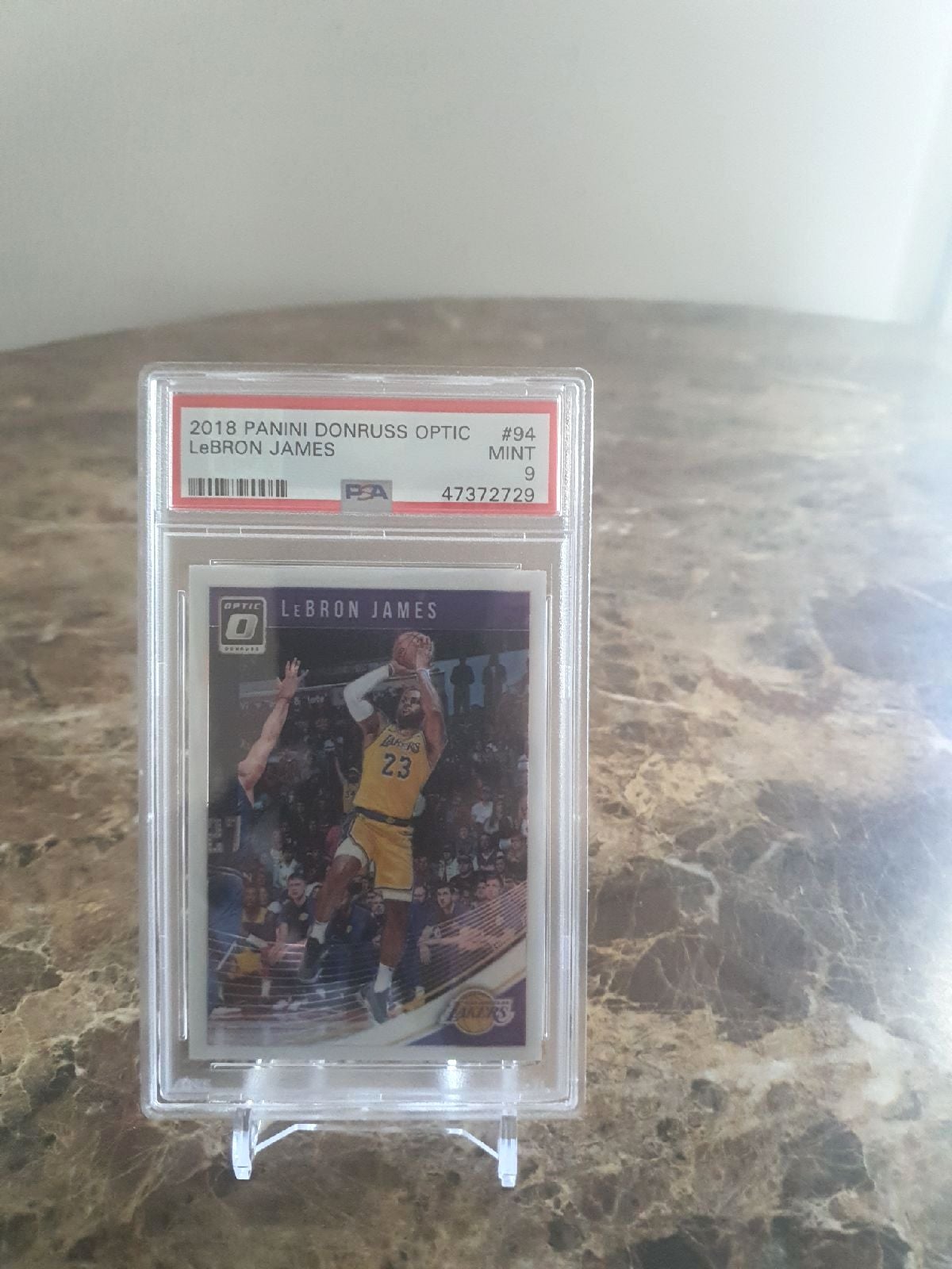 LeBron James Optic PSA Mint 9 card