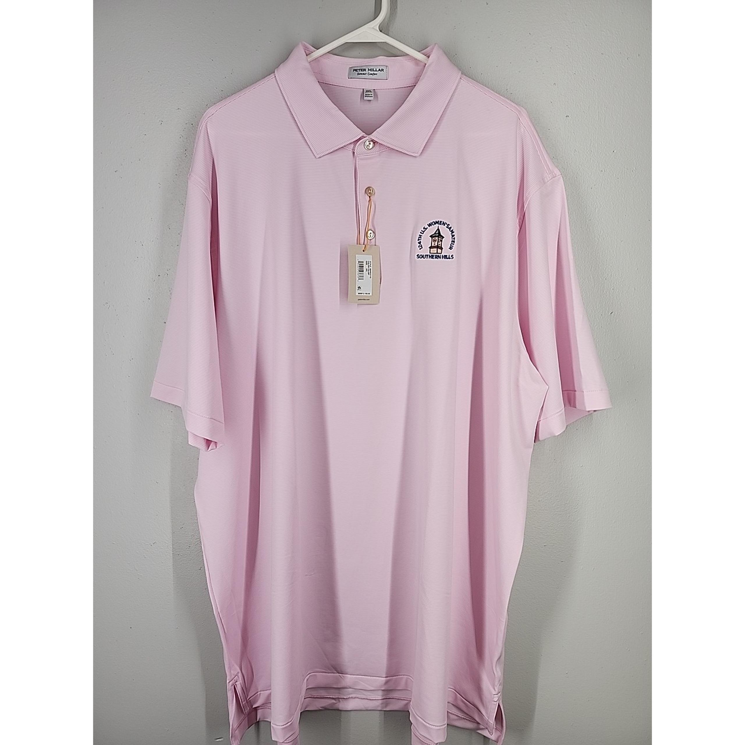 NWT Peter Millar Summer Comfort Mens 3XL, Short Sleeve, Salmon (Pink), SRP $105