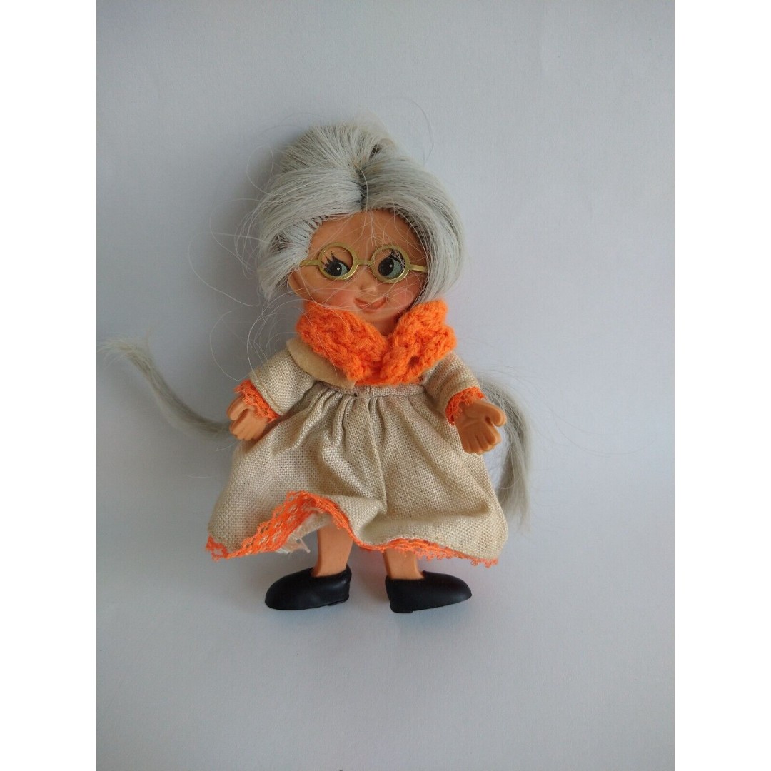 Vintage Granny Flatsy Doll with Glasses 1969 Ideal