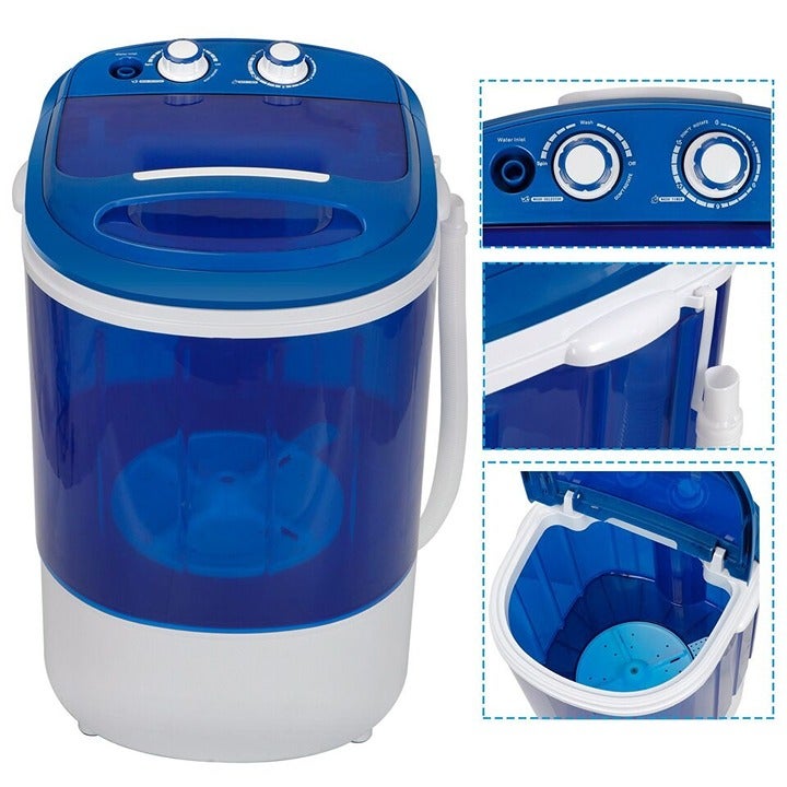 Portable Compact Mini laundry Washing Machine Washer&Spinner Drain Pump Hose