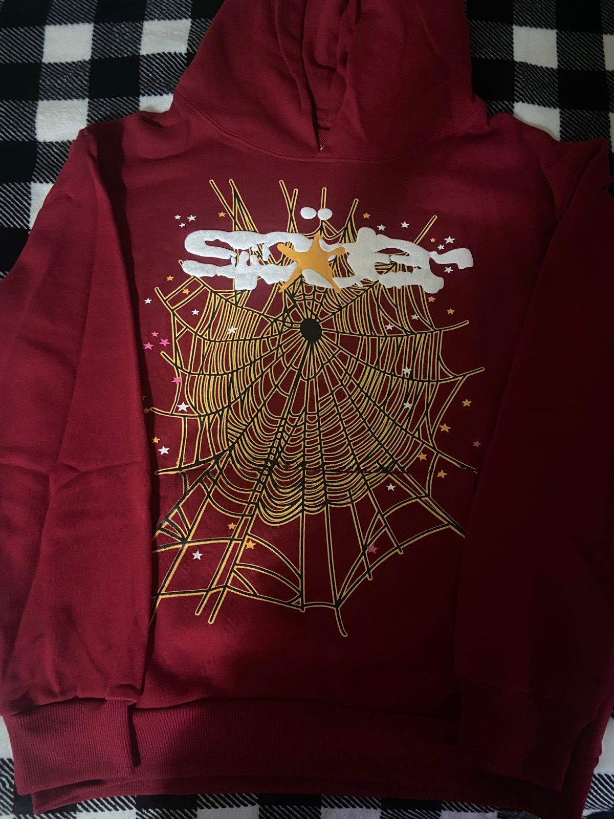 SP5DER HOODIE (Red & Burgundy)