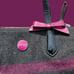 ❝ COACH passion berry purple and black wool handbag with bow bag charm ❞