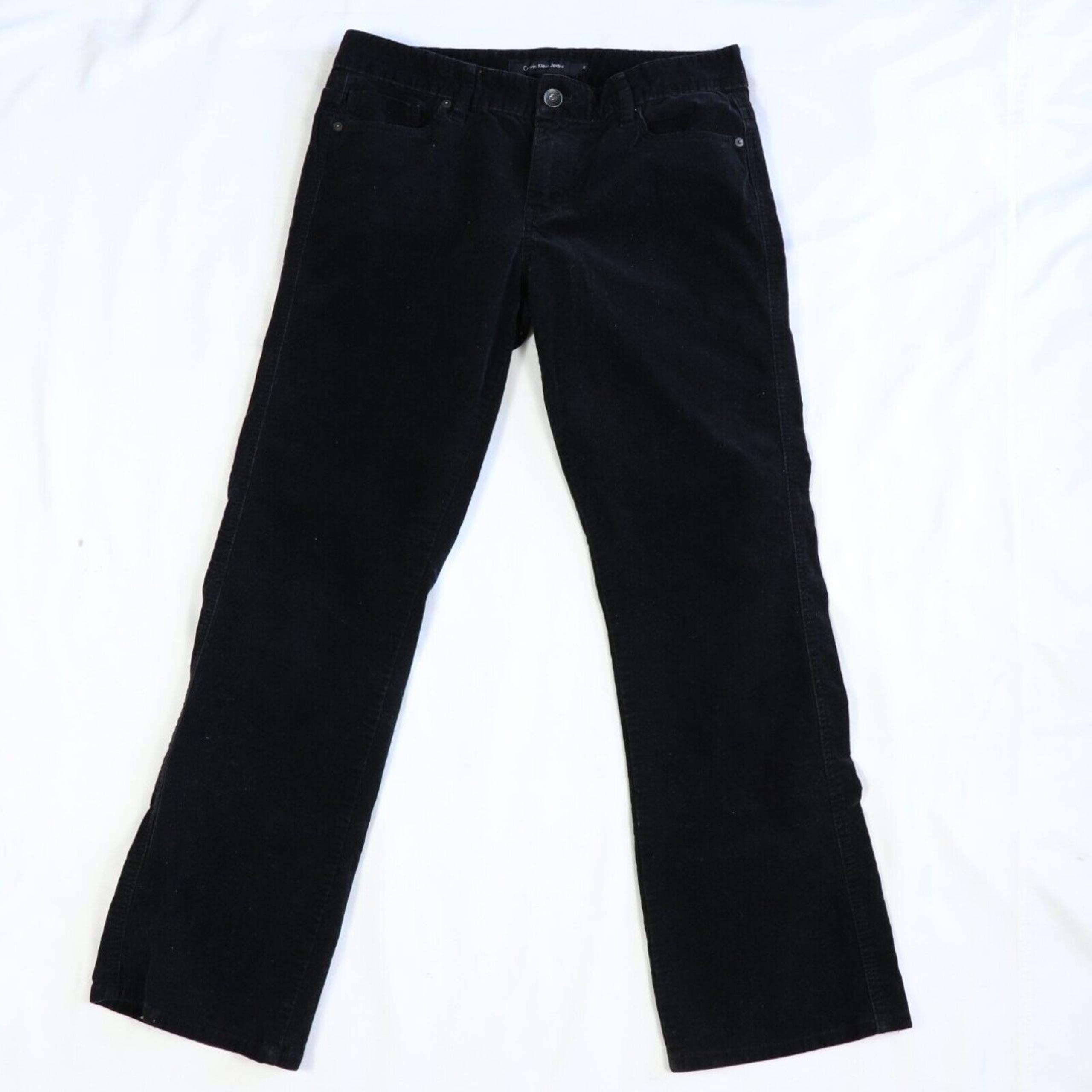 Calvin Klein Jeans Corduroy Women's Size 10 Mid Rise Bootcut Stretch Black