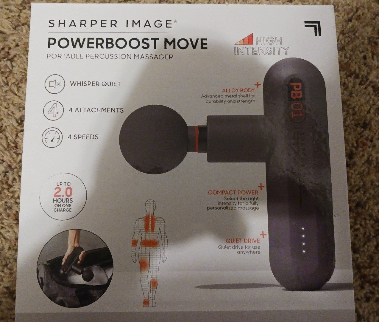 Powerboost move portable percussion massager