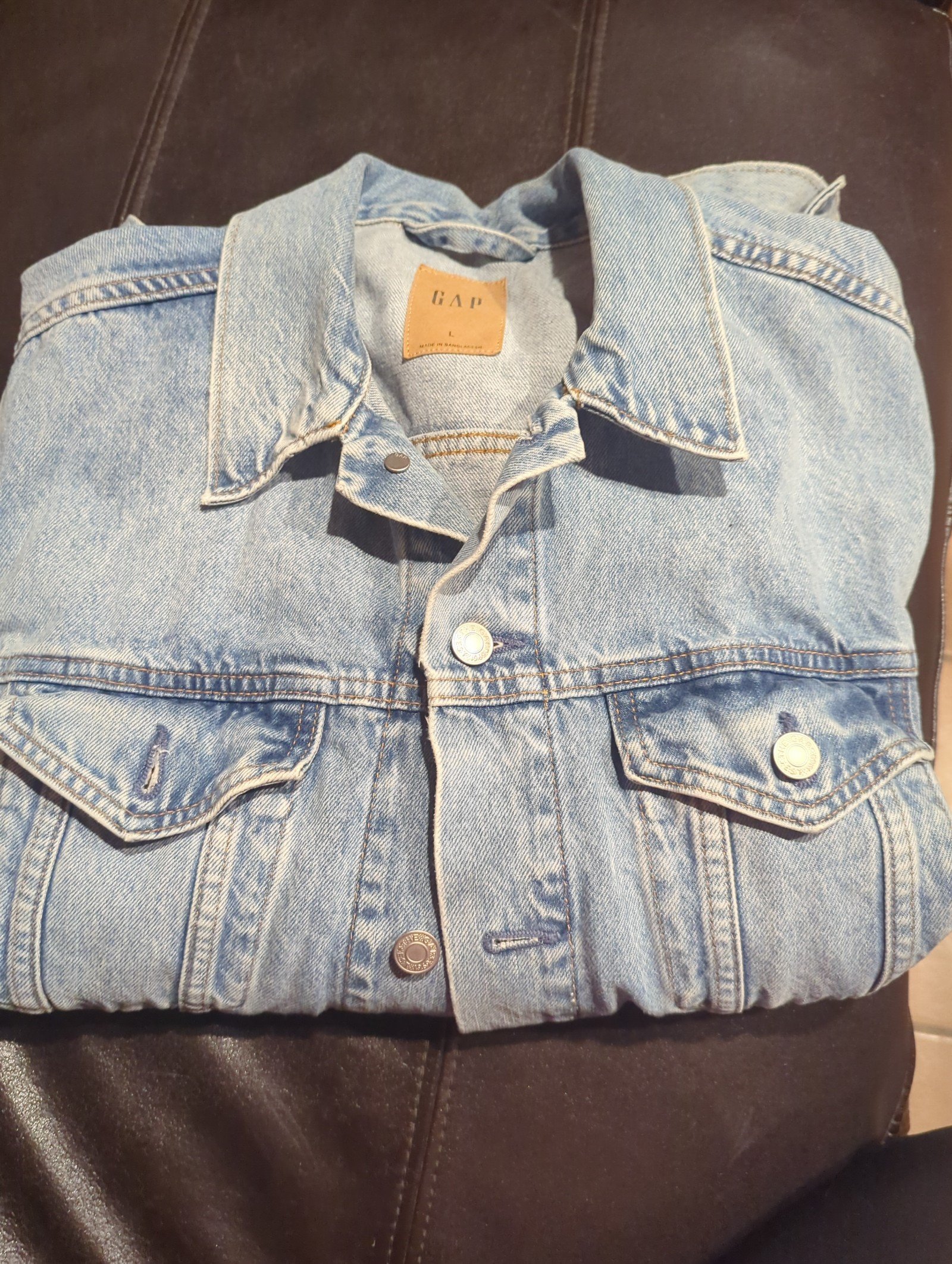Mens sz Lg blue jean jacket