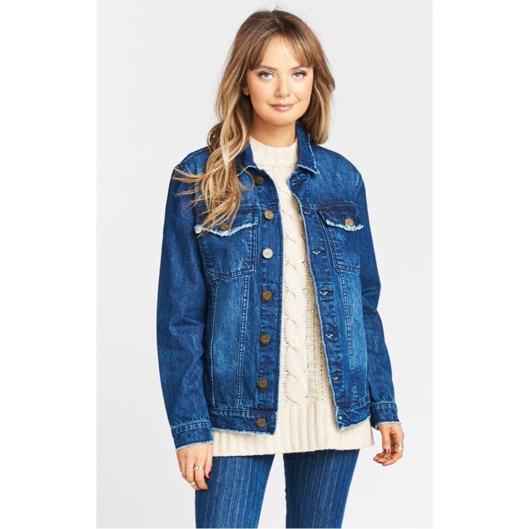 Show Me Your Mumu Drine Blue Denim Mediterranean Jacket Size Large