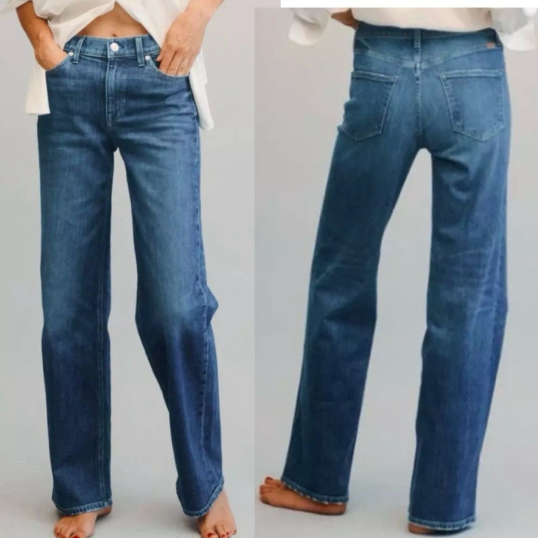 AYR Jeans The Secret Sauce Wide Leg Denim High Rise Medium Wash Women’s 34 S