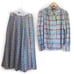Vintage Boston Traders Shirt And Skirt Colorful Bandana Print 80s Size 8 Set