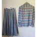 Vintage Boston Traders Shirt And Skirt Colorful Bandana Print 80s Size 8 Set