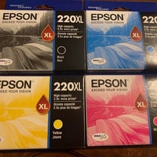 4 Epson 220XL High Yield Ink Cartridges