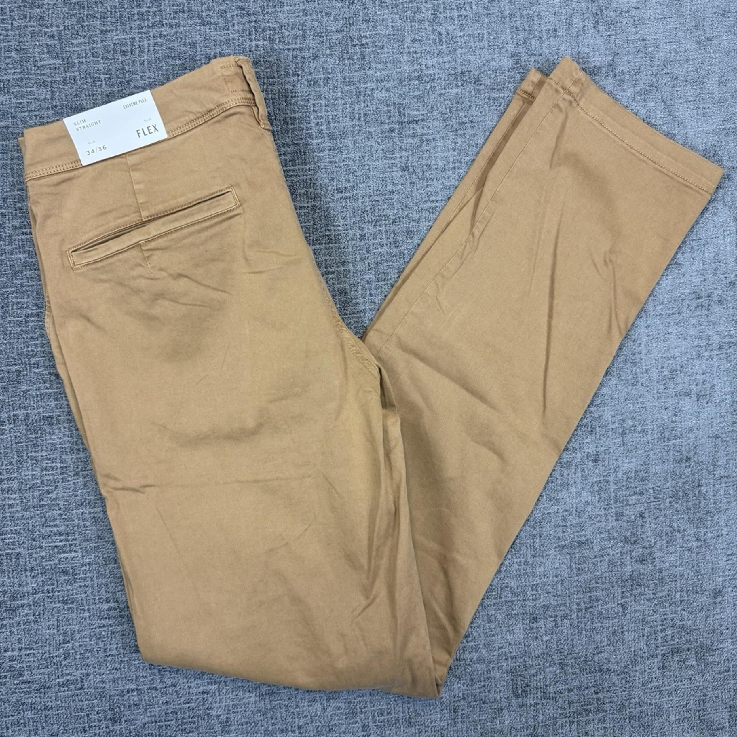 American Eagle Pants Men's 34x36 Extreme Flex Slim Straight Khaki Chino Stretch