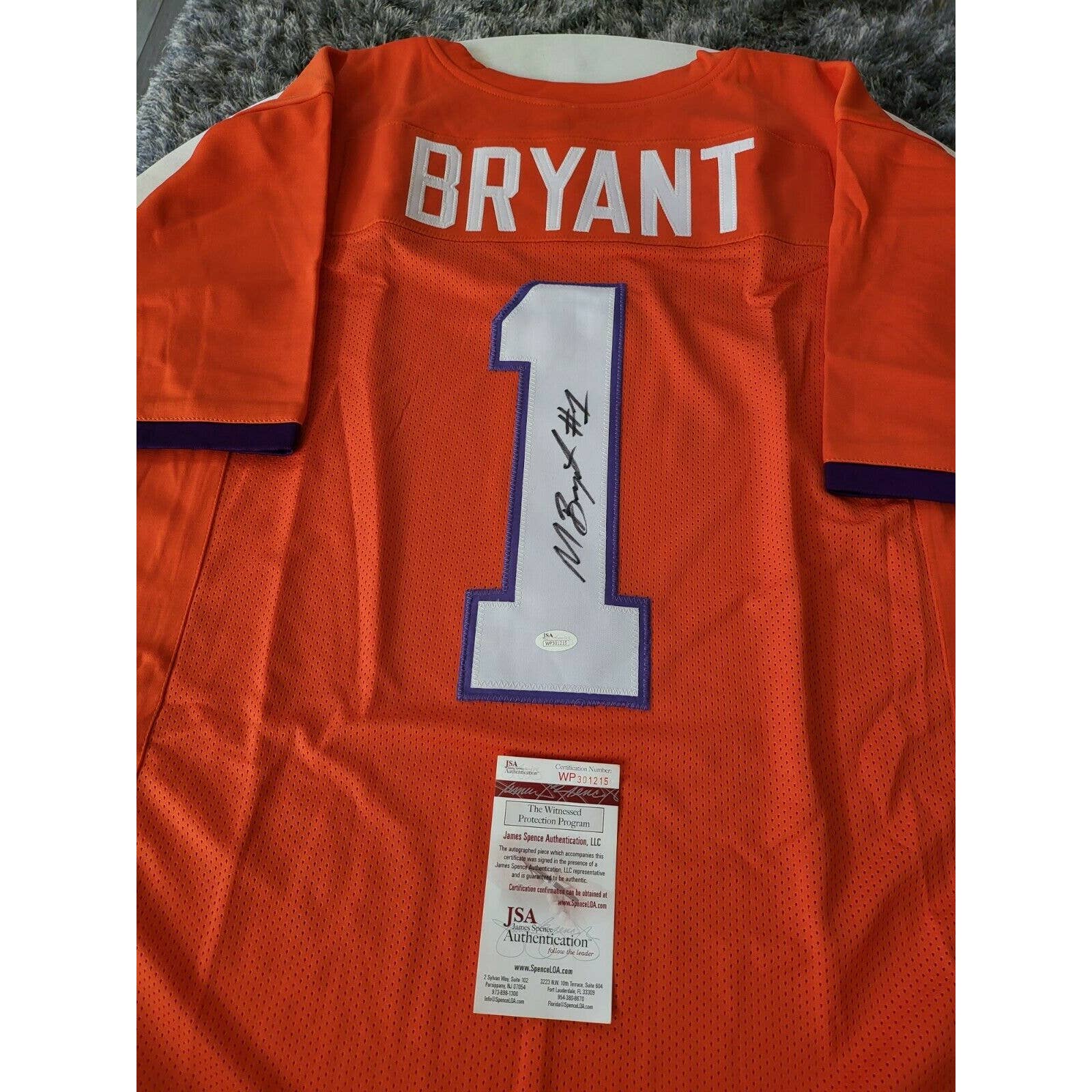 Martavis Bryant Autographed/Signed Jersey JSA COA Clemson Tigers Steelers