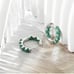 925 Silver Womens 2ct Green Emerald Gemstone Huggie Hoop Earrings Small Hoops